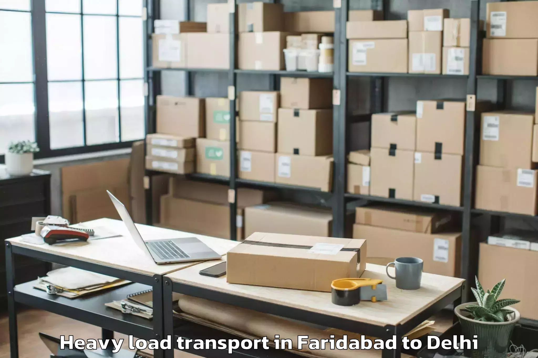 Trusted Faridabad to D Mall Pitampura Heavy Load Transport